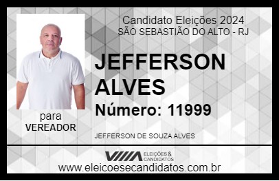 Candidato JEFFERSON ALVES 2024 - SÃO SEBASTIÃO DO ALTO - Eleições