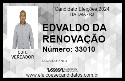 Candidato EDVALDO DA RENOVAÇÃO 2024 - ITATIAIA - Eleições