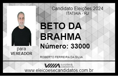 Candidato BETO DA BRAHMA 2024 - ITATIAIA - Eleições