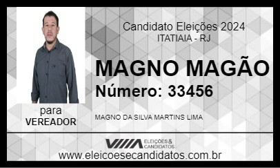 Candidato MAGNO MAGÃO 2024 - ITATIAIA - Eleições