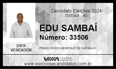 Candidato EDU SAMBAÍ 2024 - ITATIAIA - Eleições