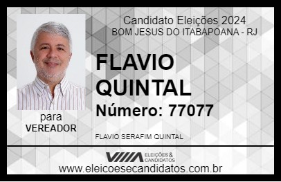 Candidato FLAVIO QUINTAL 2024 - BOM JESUS DO ITABAPOANA - Eleições