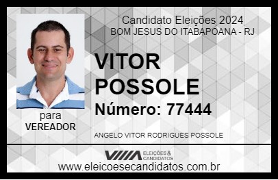 Candidato VITOR POSSOLE 2024 - BOM JESUS DO ITABAPOANA - Eleições