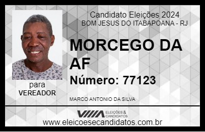 Candidato MORCEGO DA AF 2024 - BOM JESUS DO ITABAPOANA - Eleições