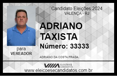 Candidato ADRIANO TAXISTA 2024 - VALENÇA - Eleições