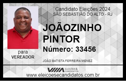 Candidato JOÃOZINHO PINTOR 2024 - SÃO SEBASTIÃO DO ALTO - Eleições