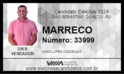 Candidato MARRECO 2024 - SÃO SEBASTIÃO DO ALTO - Eleições