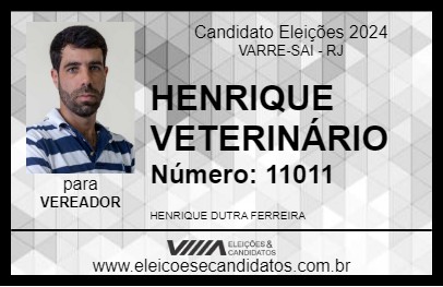 Candidato HENRIQUE VETERINÁRIO 2024 - VARRE-SAI - Eleições