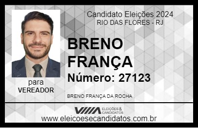 Candidato BRENO FRANÇA 2024 - RIO DAS FLORES - Eleições