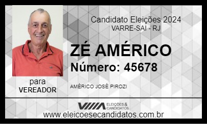 Candidato ZÉ AMÉRICO 2024 - VARRE-SAI - Eleições