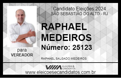 Candidato RAPHAEL MEDEIROS 2024 - SÃO SEBASTIÃO DO ALTO - Eleições