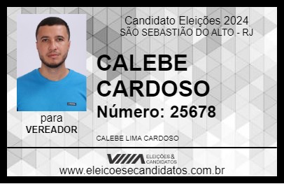 Candidato CALEBE CARDOSO 2024 - SÃO SEBASTIÃO DO ALTO - Eleições