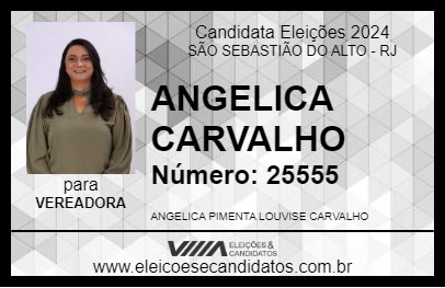 Candidato ANGELICA CARVALHO 2024 - SÃO SEBASTIÃO DO ALTO - Eleições