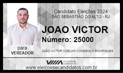 Candidato JOAO VICTOR 2024 - SÃO SEBASTIÃO DO ALTO - Eleições