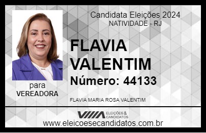 Candidato FLAVIA VALENTIM 2024 - NATIVIDADE - Eleições