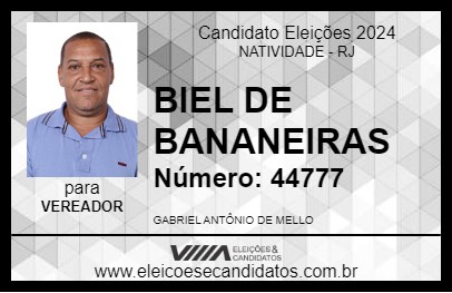 Candidato BIEL DE BANANEIRAS 2024 - NATIVIDADE - Eleições