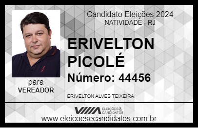 Candidato ERIVELTON PICOLÉ 2024 - NATIVIDADE - Eleições