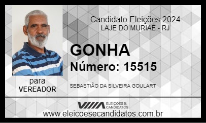 Candidato GONHA 2024 - LAJE DO MURIAÉ - Eleições