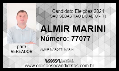 Candidato ALMIR MARINI 2024 - SÃO SEBASTIÃO DO ALTO - Eleições