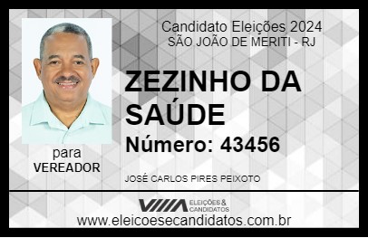 Candidato ZEZINHO DA SAÚDE 2024 - SÃO JOÃO DE MERITI - Eleições