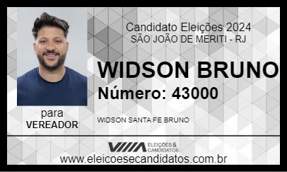 Candidato WIDSON BRUNO 2024 - SÃO JOÃO DE MERITI - Eleições