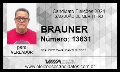 Candidato BRAUNER 2024 - SÃO JOÃO DE MERITI - Eleições