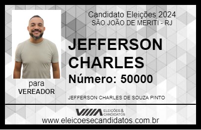 Candidato JEFFERSON CHARLES 2024 - SÃO JOÃO DE MERITI - Eleições