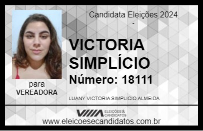 Candidato VICTORIA SIMPLÍCIO 2024 - JAPERI - Eleições