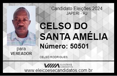 Candidato CELSO DO SANTA AMÉLIA 2024 - JAPERI - Eleições