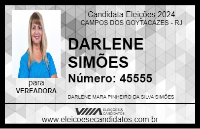 Candidato DARLENE SIMÕES 2024 - CAMPOS DOS GOYTACAZES - Eleições