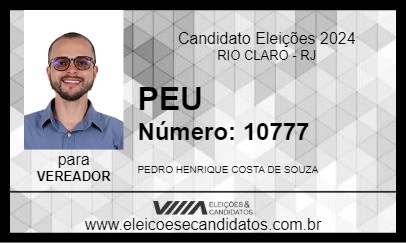 Candidato PEU 2024 - RIO CLARO - Eleições