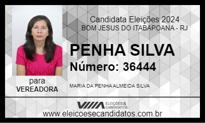 Candidato PENHA SILVA 2024 - BOM JESUS DO ITABAPOANA - Eleições