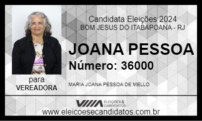 Candidato JOANA PESSOA 2024 - BOM JESUS DO ITABAPOANA - Eleições