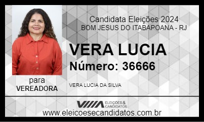 Candidato VERA LUCIA 2024 - BOM JESUS DO ITABAPOANA - Eleições