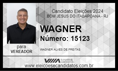 Candidato WAGNER 2024 - BOM JESUS DO ITABAPOANA - Eleições