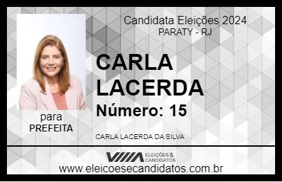 Candidato CARLA LACERDA 2024 - PARATY - Eleições