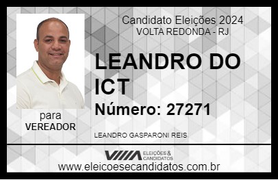 Candidato LEANDRO DO ICT 2024 - VOLTA REDONDA - Eleições