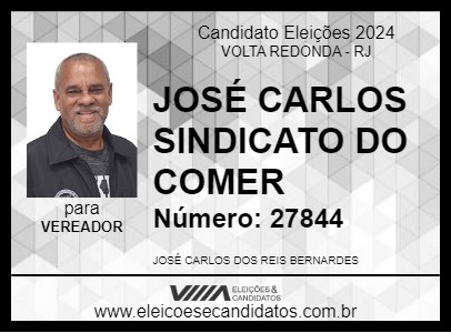 Candidato JOSÉ CARLOS SINDICATO DO COMER 2024 - VOLTA REDONDA - Eleições