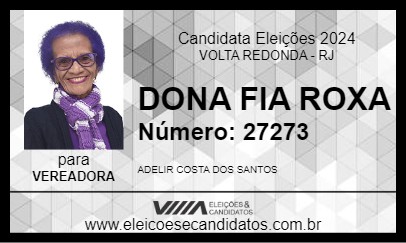 Candidato DONA FIA ROXA 2024 - VOLTA REDONDA - Eleições