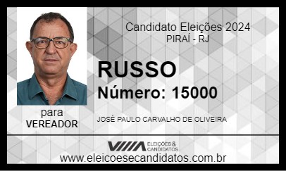 Candidato RUSSO 2024 - PIRAÍ - Eleições