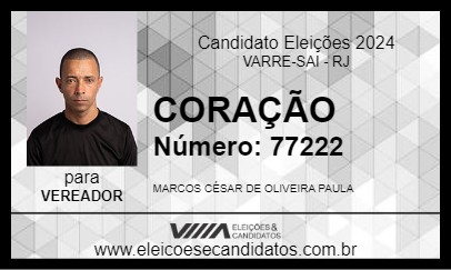 Candidato CORAÇÃO 2024 - VARRE-SAI - Eleições