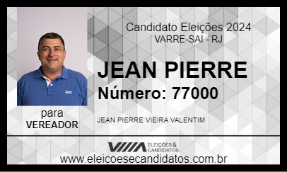 Candidato JEAN PIERRE 2024 - VARRE-SAI - Eleições