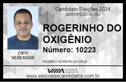 Candidato ROGERINHO DO OXIGÊNIO 2024 - SEROPÉDICA - Eleições