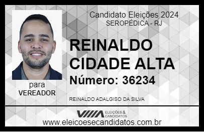 Candidato REINALDO CIDADE ALTA  2024 - SEROPÉDICA - Eleições