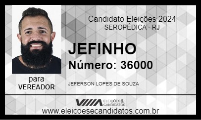 Candidato JEFINHO 2024 - SEROPÉDICA - Eleições