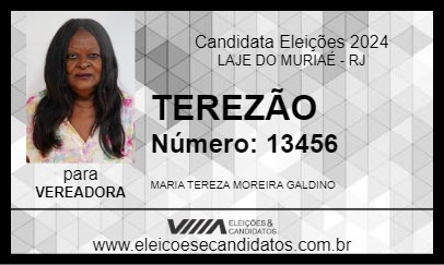 Candidato TEREZÃO 2024 - LAJE DO MURIAÉ - Eleições