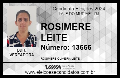 Candidato ROSIMERE LEITE 2024 - LAJE DO MURIAÉ - Eleições