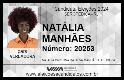 Candidato NATÁLIA MANHÃES 2024 - SEROPÉDICA - Eleições