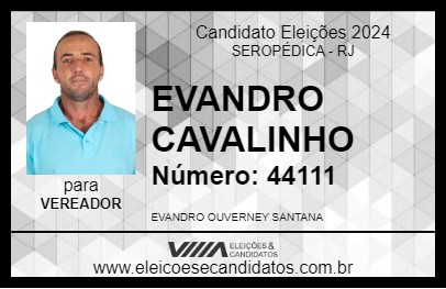 Candidato EVANDRO CAVALINHO 2024 - SEROPÉDICA - Eleições