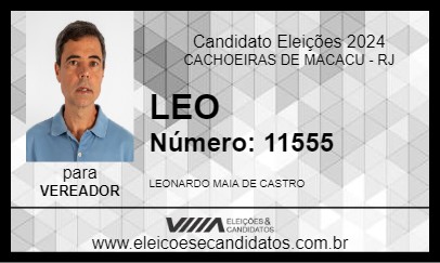 Candidato LEO 2024 - CACHOEIRAS DE MACACU - Eleições